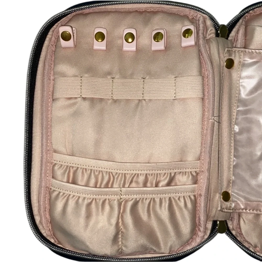 Travel Jewelry Organizer Case • Multi-Compartment Zipper Pouch